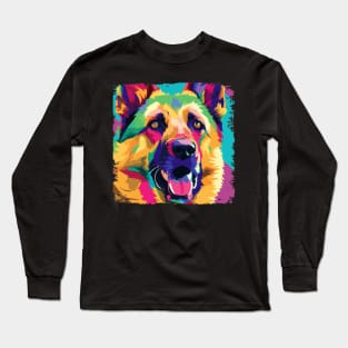 German Shepherd Dog Pop Art - Dog Lover Gifts Long Sleeve T-Shirt